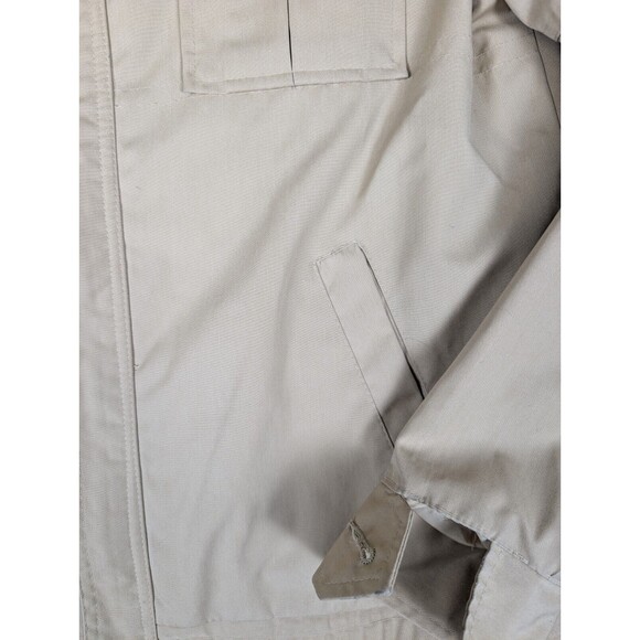 Vintage Hepworths Jacket Coat 100cm Tan Zip Up Buttons Pockets Corduroy Accent - Picture 15 of 16